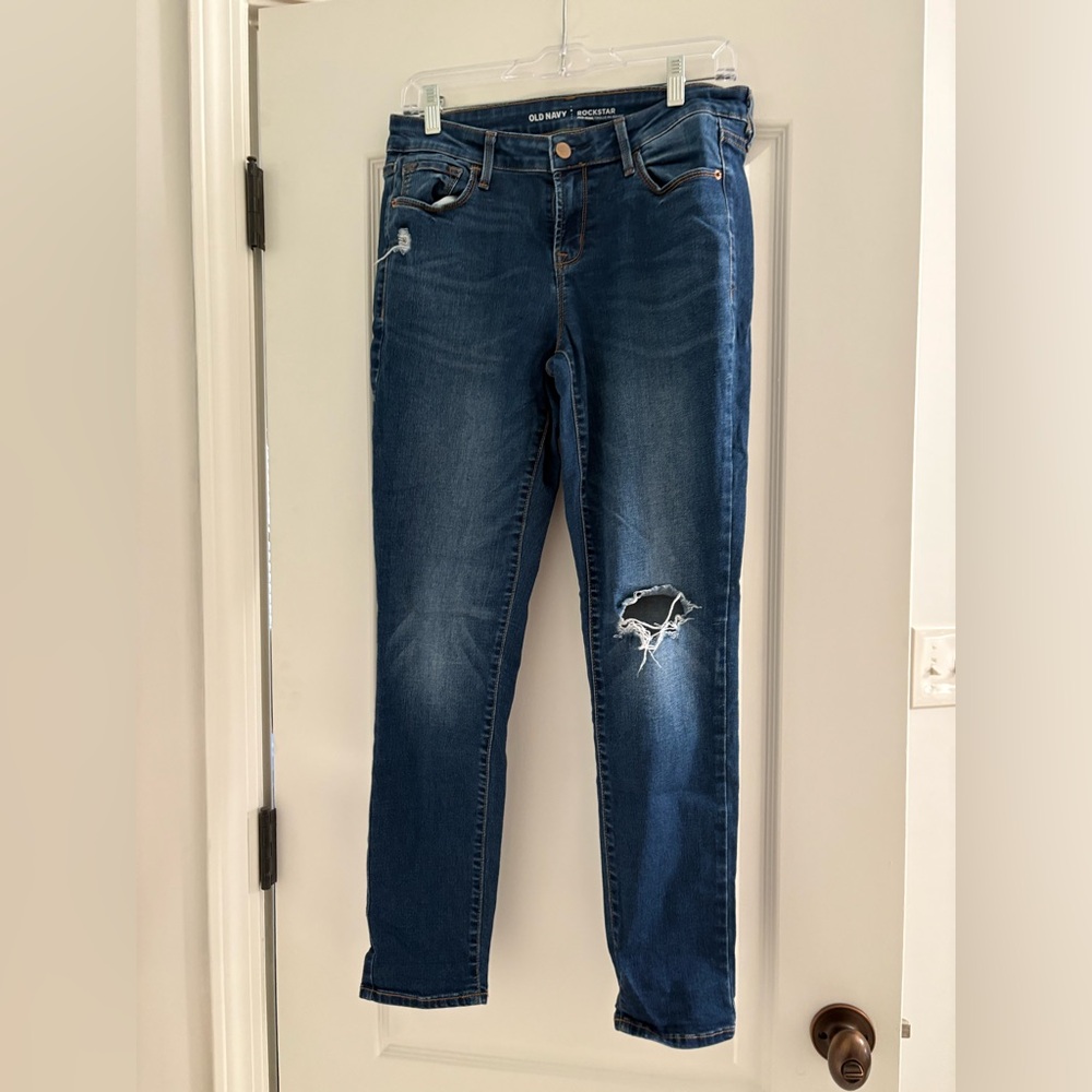 Old Navy Rockstar Midrise Ripped Jeans